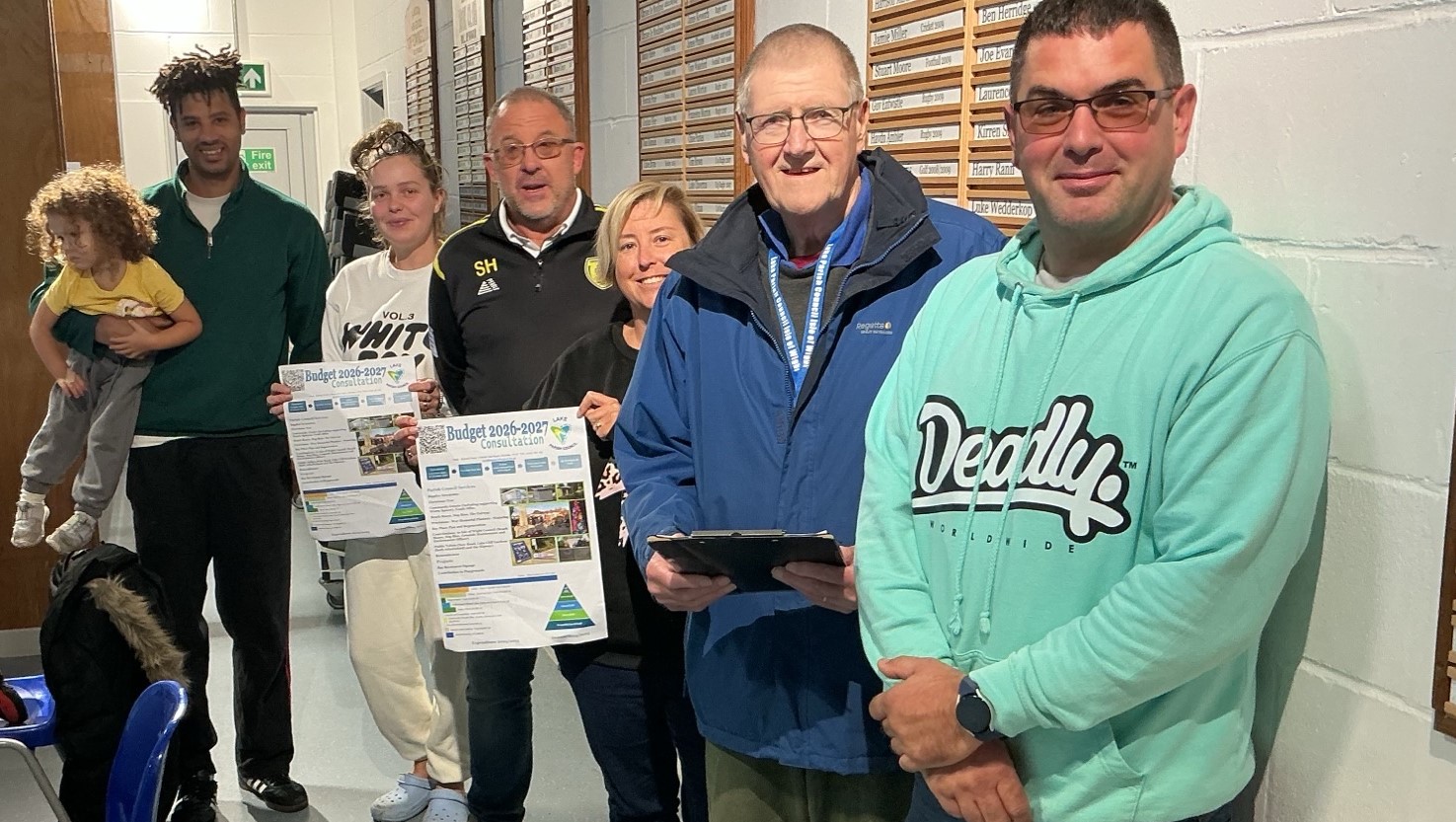 Cllr Tony Hartley with residents involved with budget consultation